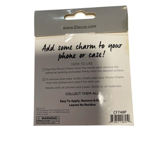 New Coffee & Lips Peel & Stick Metal Phone Charms - Picture 3 of 5